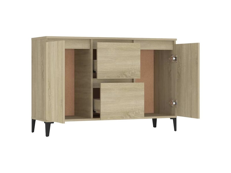  Buffet - bahut - meuble de rangement chêne sonoma 102x35x70 cm bois d'ingénierie  - Conforama D