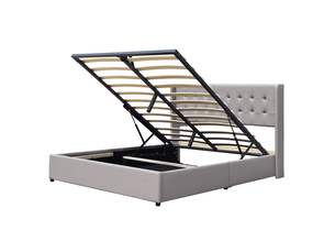 Lit coffre 140x190 cm KING OF DREAMS littrixiekodgris140x190 coloris gris
