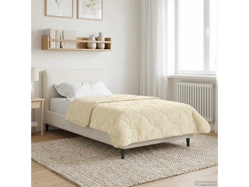  Duvet d'hiver - couette 140 x 220 cm hiver - couette crème respirant  - Conforama D