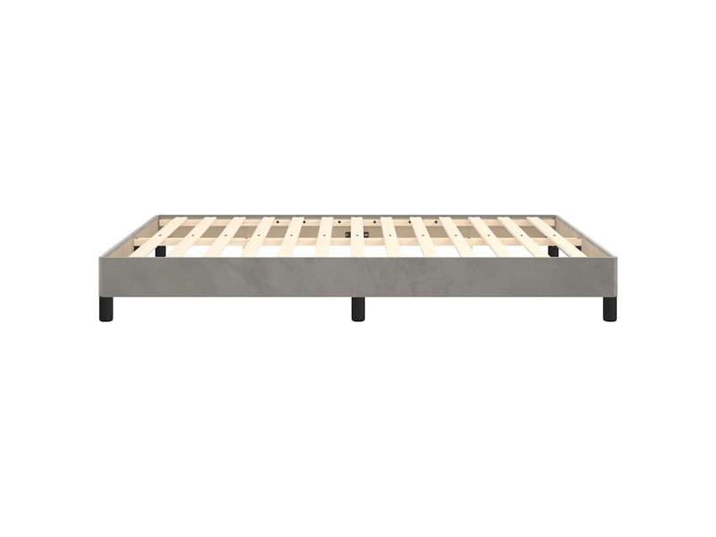  Lit double- lit adulte -  cadre de lit sans matelas gris clair 140x200 cm velours  - Conforama D