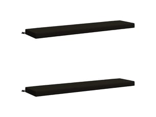 Lot de 2 coussins de banc, coussins d'assise soest 100 % polyester noir cf57307