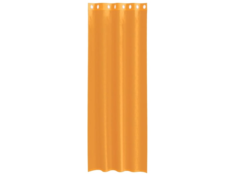  Lot de 2 rideaux en voile, voilages avec œillets orange 140x300 cm cf44395  - Conforama D