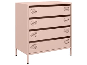 Buffet - bahut - meuble de rangement rose 68x39x73,5 cm acier laminé à froid