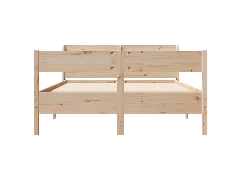  Lit double- lit adulte -  cadre de lit sans matelas 150x200 cm bois de pin massif  - Conforama C