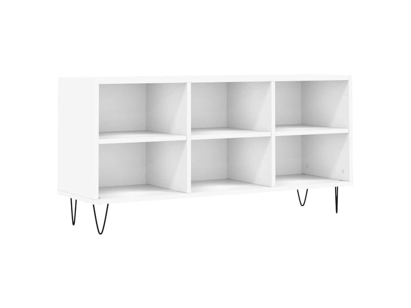  Meuble tv - banc tv - meuble de rangement blanc 103,5x30x50 cm bois d'ingénierie  - Conforama A