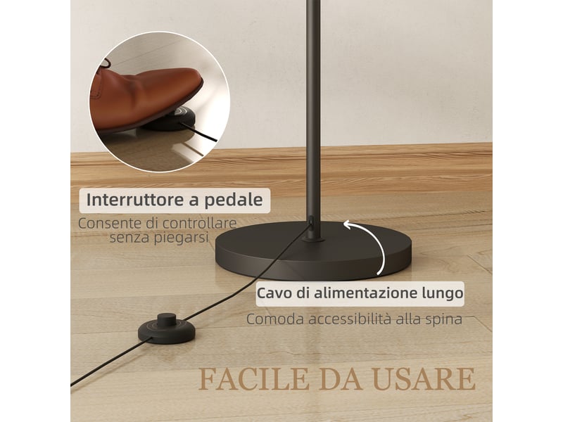  Lampadaire led réglable noir avec télécommande magnétique, 11 intensités et lumière orientable pour salon ou chambre  - Conforama D