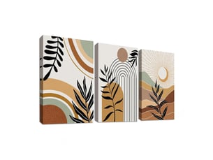 Lot de 3 impressions murales – art sur toile – affiches décoratives abstraites – 40 x 60 cm (sans cadre) – style bohème