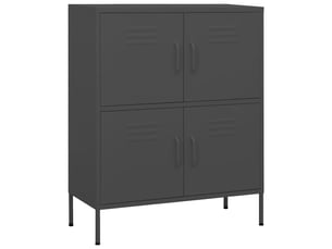 Armoire de rangement, rangement bureau anthracite 80x35x101,5 cm acier shl7425