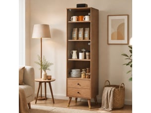 Vitrine coloris marron 3 étagère(s) HAUSS SPOLE - 39.8 cmx160 cm