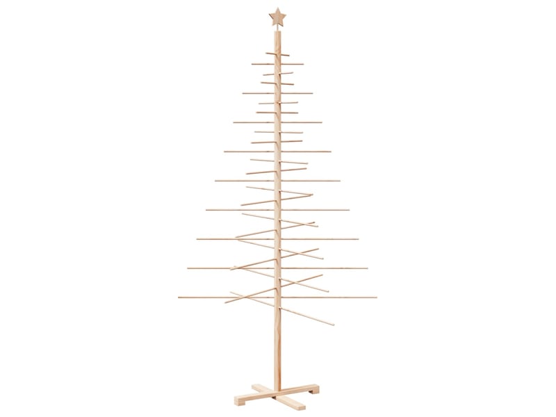  Sapin de noël - arbre de noël en bois pour décoration 210 cm bois massif de pin  - Conforama E