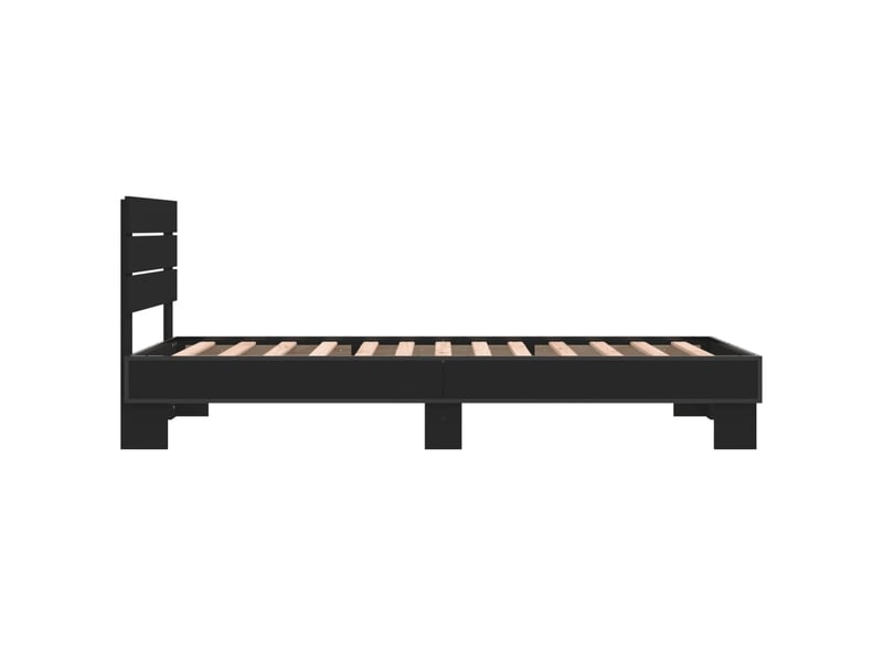  Lit simple- lit adulte -  cadre de lit sans matelas noir 90x200 cm  - Conforama D