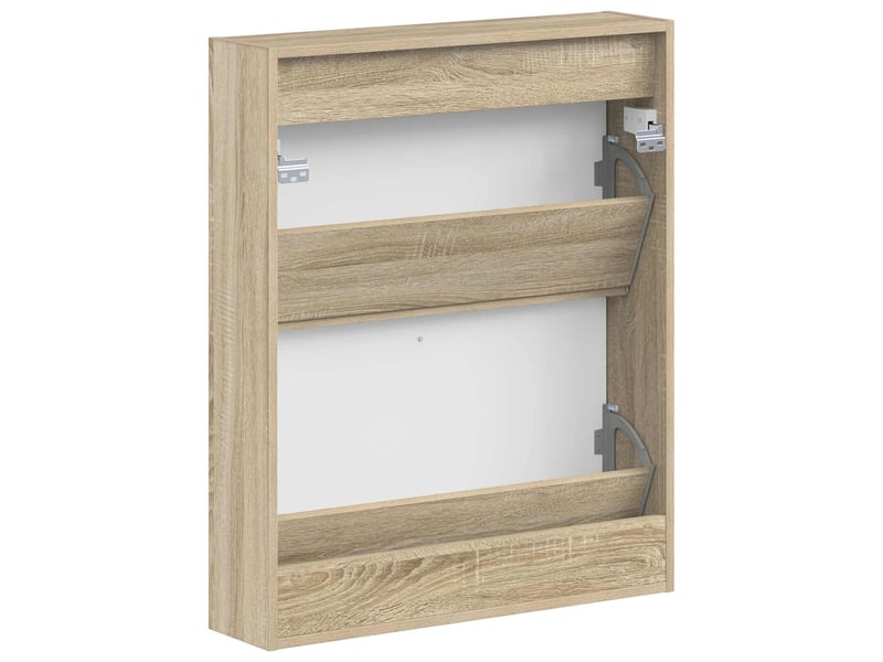  Meuble à chaussures mural, armoire à chaussures arnhem 71x17x86 cm chêne sonoma  - Conforama E