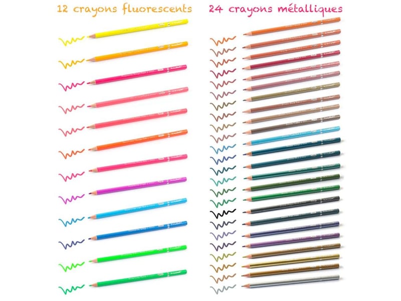  Boîte de crayons de couleurs - 240 nuances créatives GTK131 - Conforama D