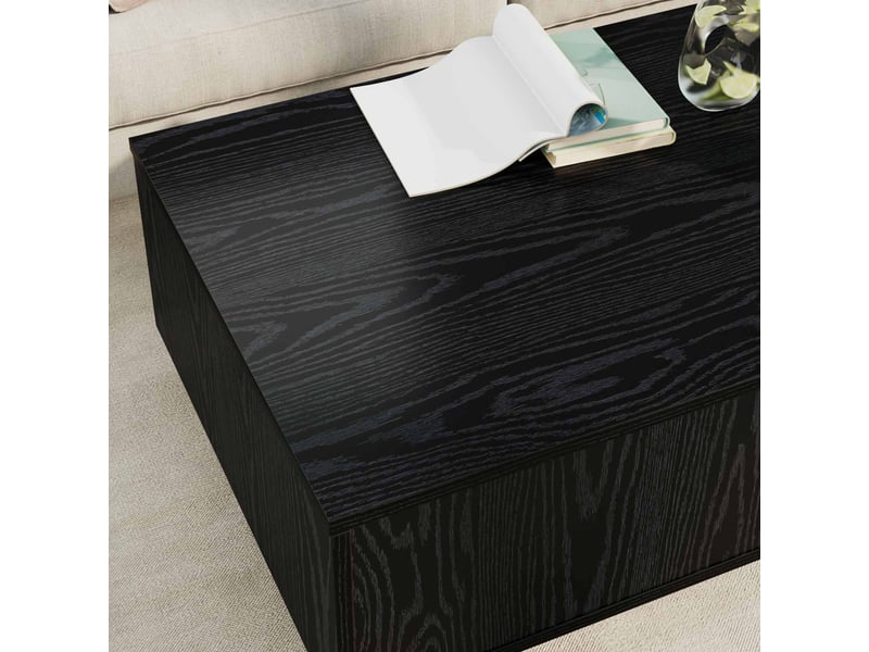  Table basse - table de salon - table à thé chêne noir 95 x 55 x 31 cm bois d'ingénierie  - Conforama D