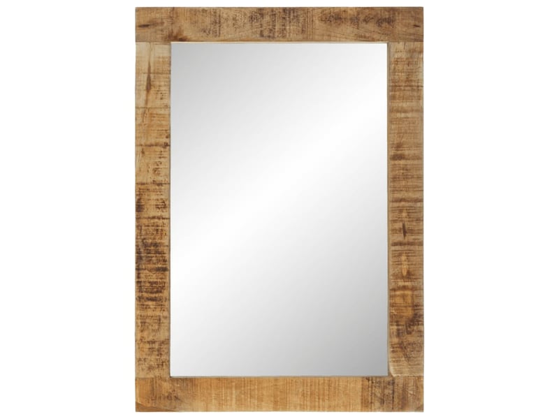  Miroir, miroir décoratif 70x50 cm bois de manguier massif et verre cf62679  - Conforama D