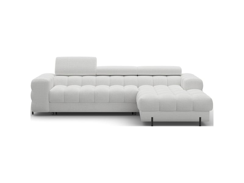 Canapé d'angle droit convertible gris foncé allure contemporaine 285x99x181cm filtro  - Conforama A