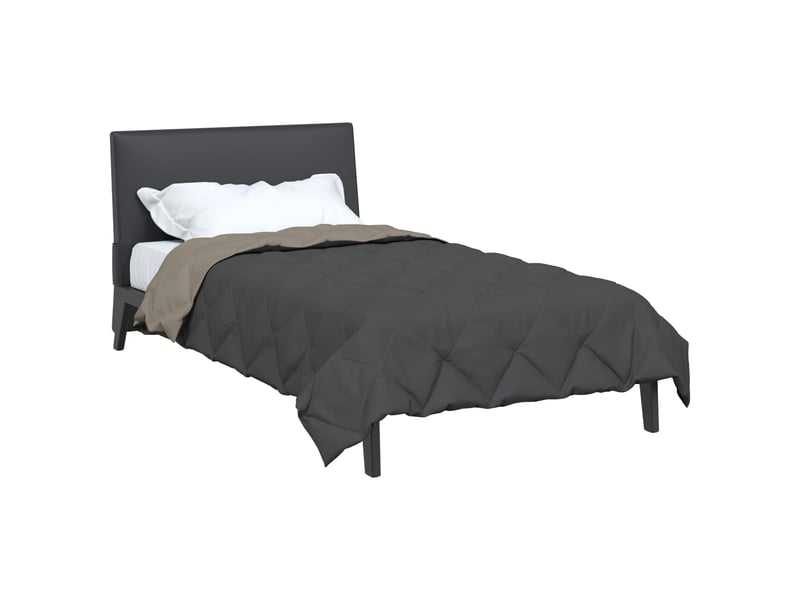  Duvet - couette complet toute l'année gris clair et anthracite microfibre  - Conforama C