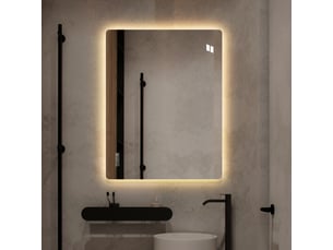 Miroir de salle de bain led sans cadre rétroéclairé avec antibuée 60 x 80 cm