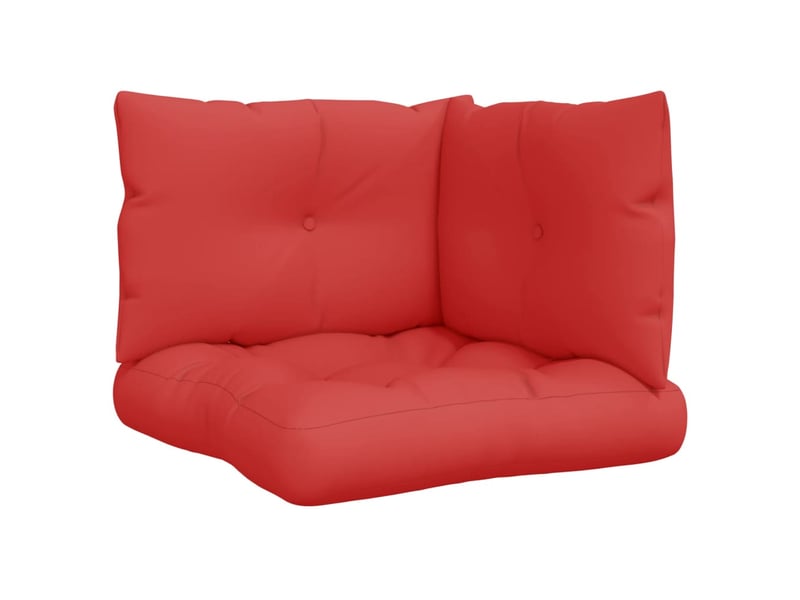  Lot de 3 coussins de palette, coussins de canapé rouge tissu cf59707  - Conforama A