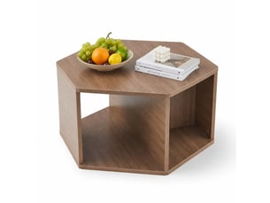 Table basse forme atypique coloris marron FLORAGRACE  - 69.4 cmx79 cm