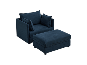 Fauteuil fixe <strong>NECHE</strong> <strong>W3245S00026</strong> Velours bleu