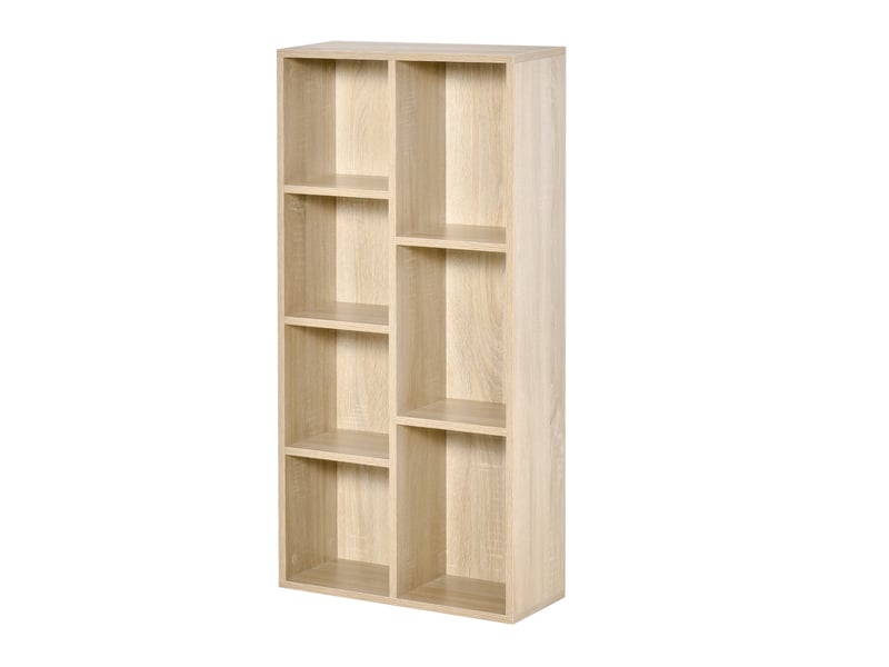  Meuble de rangement bibliothèque étagère 7 cubes pour intérieur, salon, chambre - 50l x 24p x 106h cm, bois naturel  - Conforama B