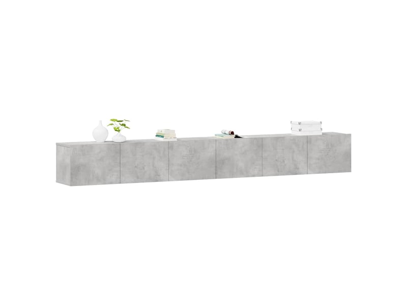  Ensemble de meubles tv 3 pcs gris béton bois d'ingénierie shl68286  - Conforama C