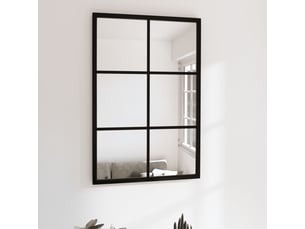 Miroir  à fixer coloris noir <strong></strong>  <strong></strong> - 60 cm x 40 cm
