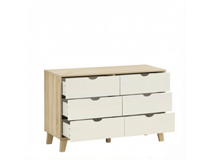 Buffet 0 porte(s)  6 tiroir(s)   - 120 cm coloris bicolore 