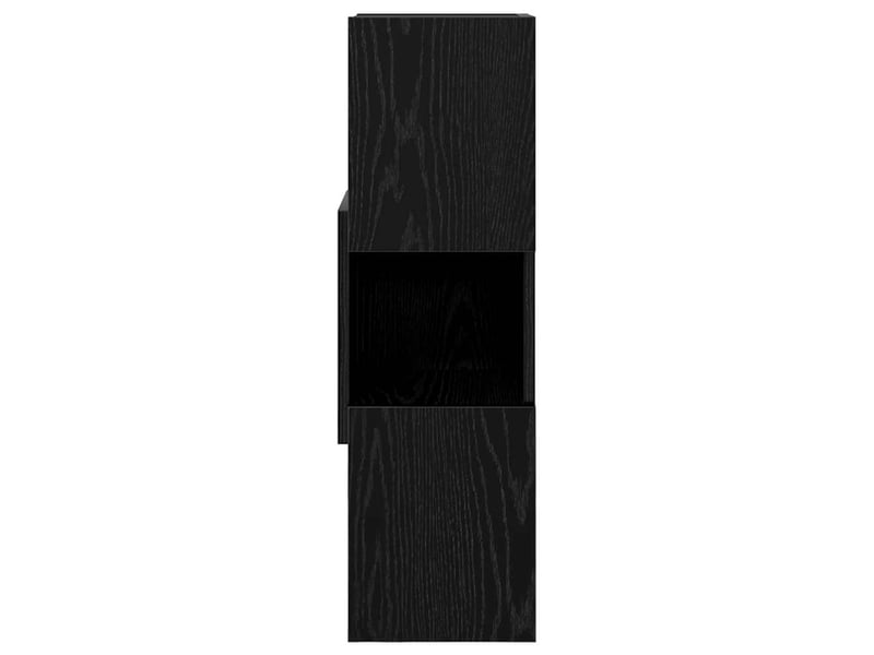  Meuble d'angle, meuble de rangement salon 25,5x25x80cm bois d'ingénierie chêne noir  - Conforama E