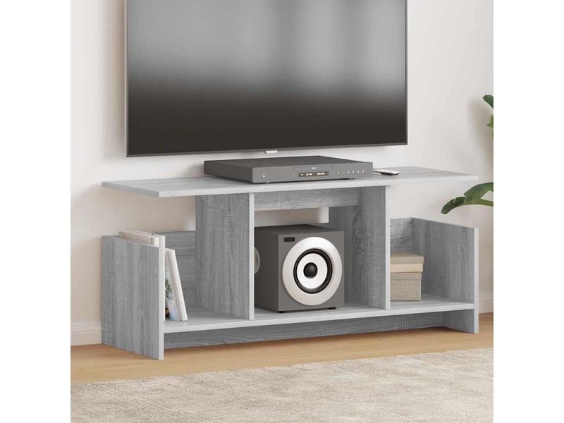  Meuble tv - banc tv - meuble de rangement 102 x 35 x 45 cm gris sonoma bois d'ingénierie  - Conforama B