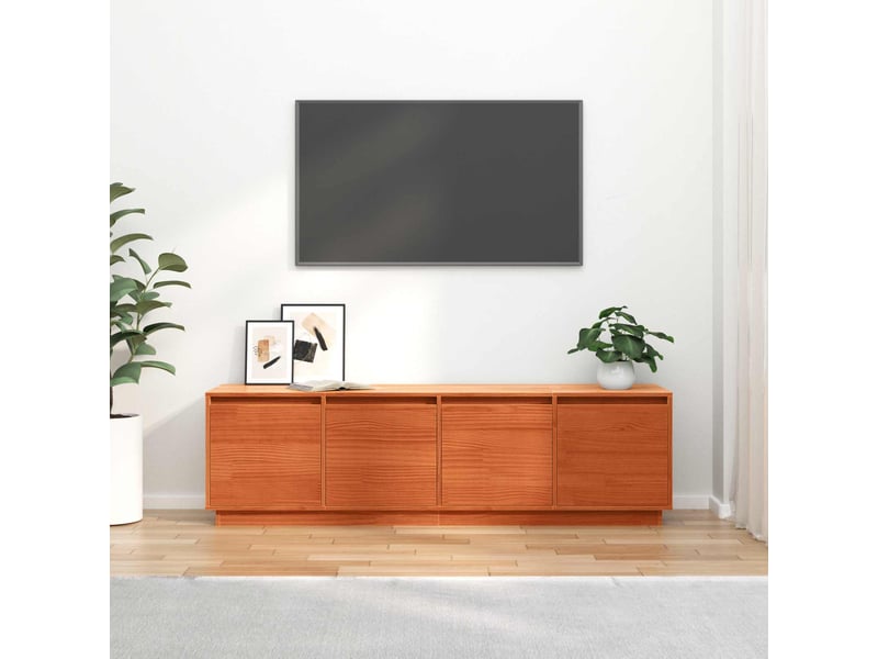  Meuble tv - banc tv - meuble de rangement 156 x 37 x 45 cm marron bois d'ingénierie  - Conforama D