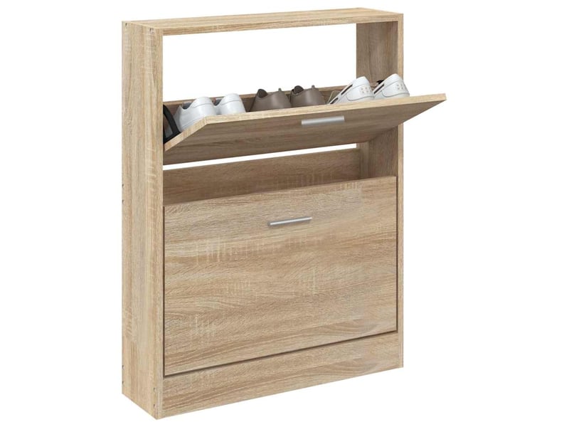  Meuble à chaussures, armoire à chaussures chêne 59x17x81 cm bois d'ingénierie  - Conforama C