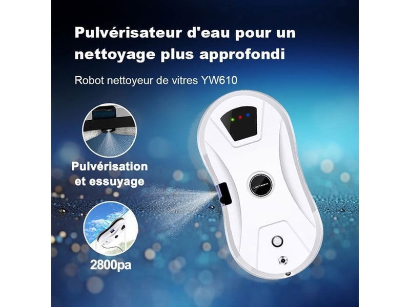  Robot laveur vitres autonome intelligent yw610 blanc 90w 30 ml  - Conforama B