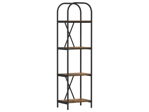 Étagère 4 niveaux, étagère de rangement 40x30x146 cm bois d'ingénierie chêne fumé shl2165