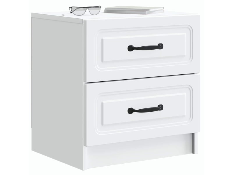  Table de chevet - cabinet de chevet - table de nuit 2 pièces blanc 43 x 34,5 x 44,5 cm  - Conforama B