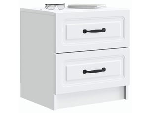 Table de chevet - cabinet de chevet - table de nuit 2 pièces blanc 43 x 34,5 x 44,5 cm