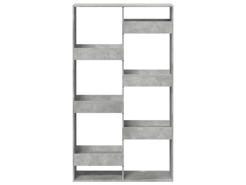  Cloison bibliothèque, meuble de rangement gris béton 100x33x175cm bois d'ingénierie  - Conforama D