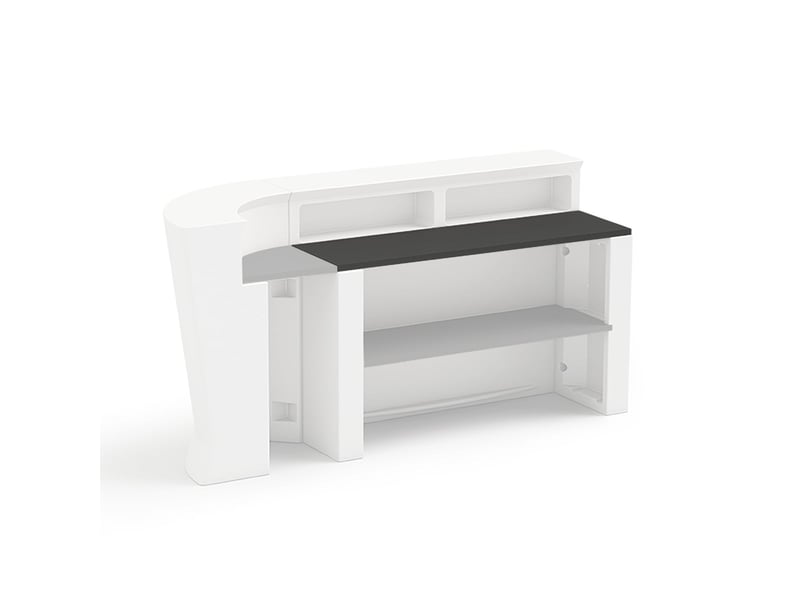  Étagère de comptoir de bar en hpl ultra résistant 150x45 marvy - anthracite  - Conforama A