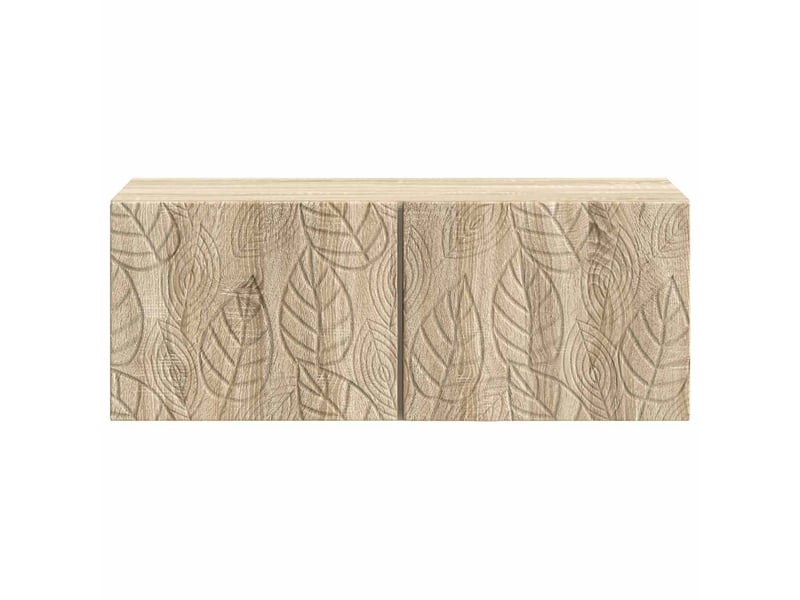  Meuble tv - banc tv - meuble de rangement mural 78,5 x 31 cm chêne sonoma bois d'ingénierie  - Conforama E