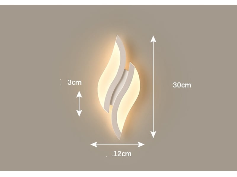  Applique murale intérieure led 10w 30x12x3cm lumière chaude pour salon chambre escalier 7914674577 - Conforama E