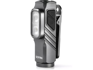 Mini lampe torche led rechargeable 1000 lm, spot 500 lm, lumière rouge 660 nm, usb type-c, clip, ipx6