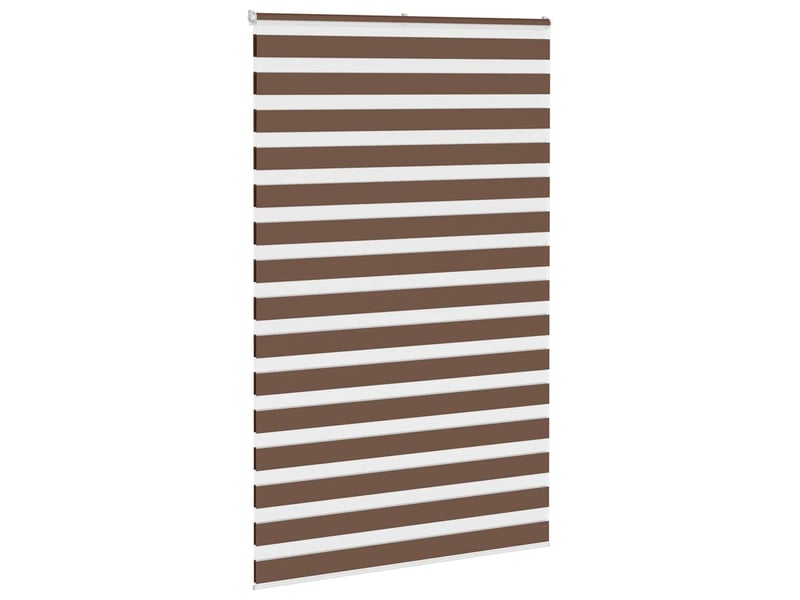 Store zèbre, store de fenêtre marron 150x200cm largeur du tissu 145,9cm polyester cf48685 - Conforama C