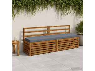 Lot de 2 coussins de banc, coussins d'assise soest 100 % polyester bleu cf57077