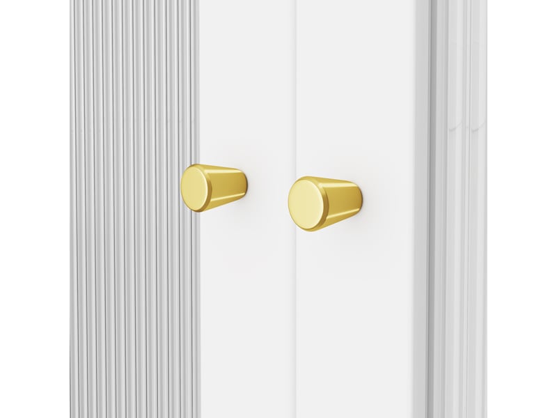 Armoire,90x50x200 cm,2 tiroirs avec portes en verre,mdf,blanc - Conforama E