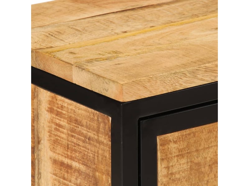  Table de chevet - cabinet de chevet - table de nuit 40x30x52,5 cm bois de manguier massif brut  - Conforama E