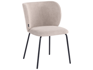 Lot de 2 chaises de salle à manger calera tissu taupe