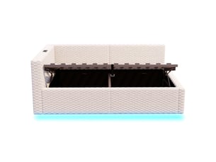 Lit coffre 90x200 cm MAISONORA   coloris beige