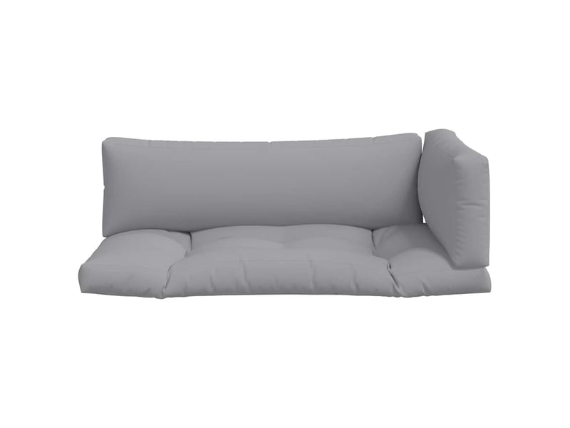  Lot de 3 coussins de palette, coussins de canapé gris tissu cf59676  - Conforama D