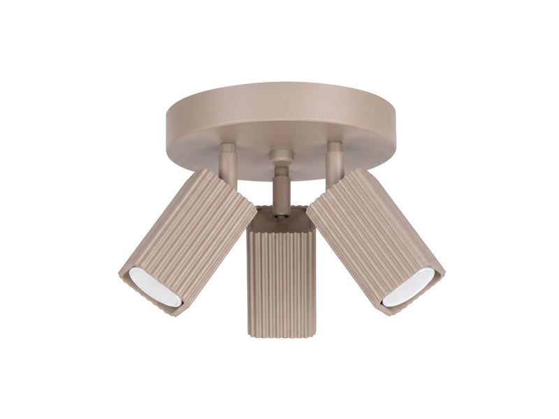  Plafonnier rayo 3p taupe aluminium moderne 18x20x20cm SL.3152 - Conforama A